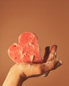 a sponge with some soap